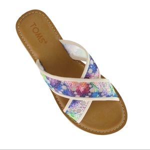 TOMS Slip On Strap Slide Sandals multi Color Size 10